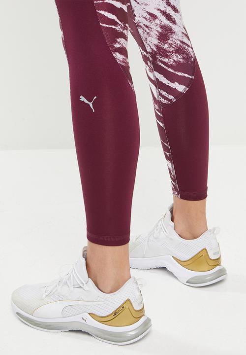 PUMA - Graphic high waist 7/8 tights - grape wine