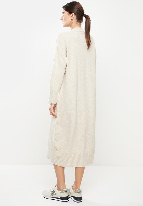 Trendyol - Long knitwear cardigan  - stone