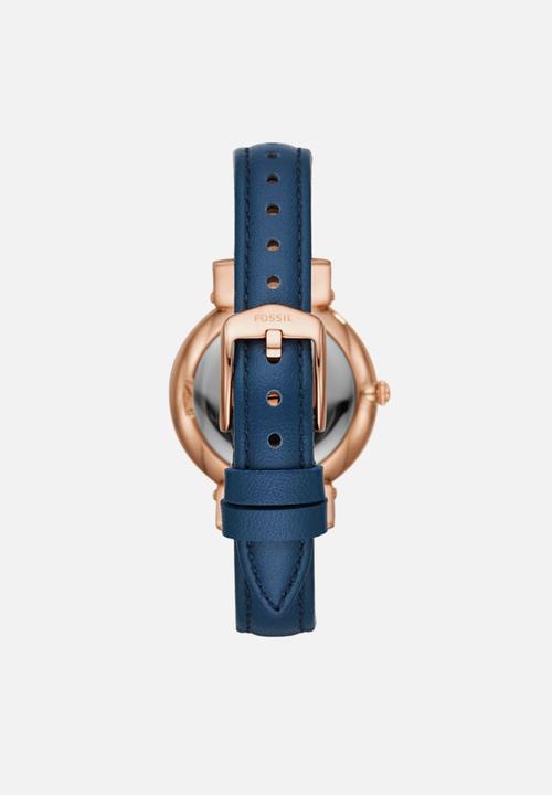 Fossil - Daisy 3 hand blu leather dress - blue