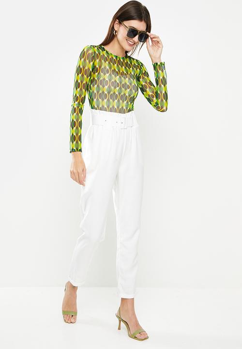 Me&B - Mesh tee top long sleeve - multi
