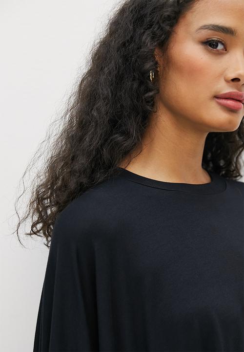 edit - Knit batwing top - black