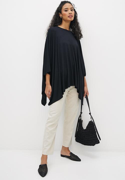 edit - Knit batwing top - black