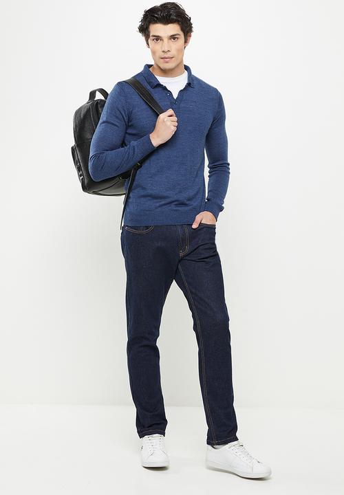 Trendyol - Maxwell long sleeve knit golfer - blue