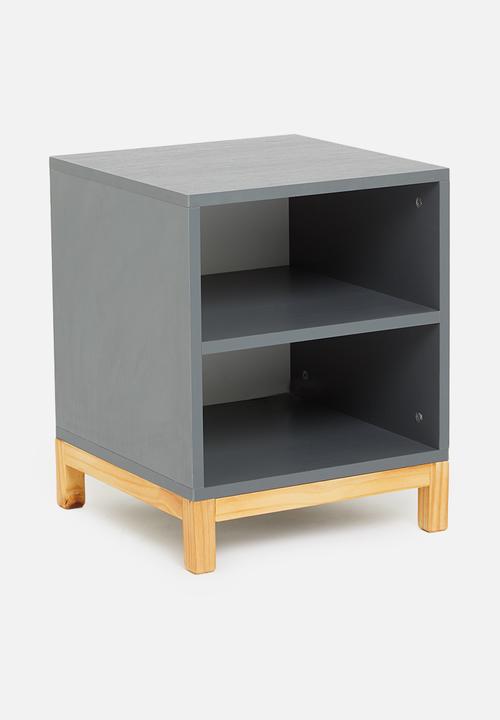 Blockhouse - Hugo open bedside table - storm grey