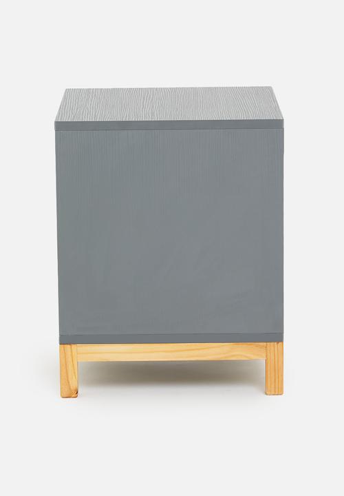 Blockhouse - Hugo open bedside table - storm grey