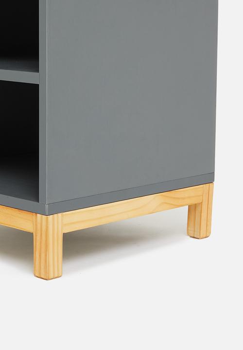 Blockhouse - Hugo open bedside table - storm grey