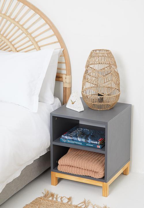Blockhouse - Hugo open bedside table - storm grey