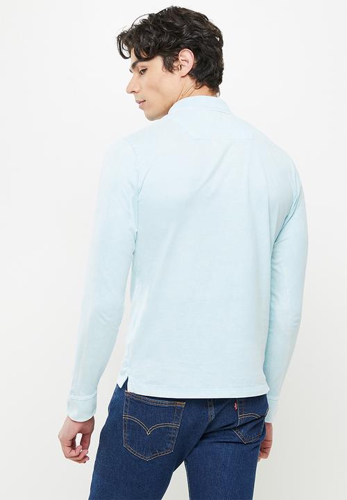 Replay - Replay long sleeve washed golfer - grey