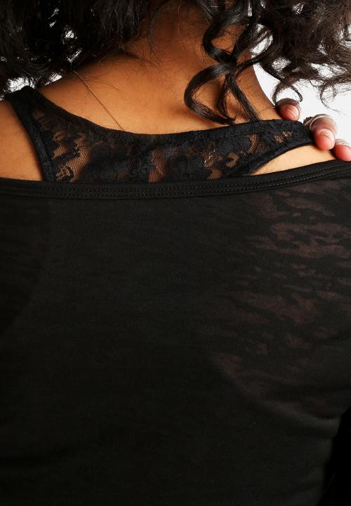 ONLY - Teddy Double 3/4 Lace Top