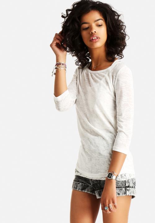 ONLY - Teddy Double 3/4 Lace Top