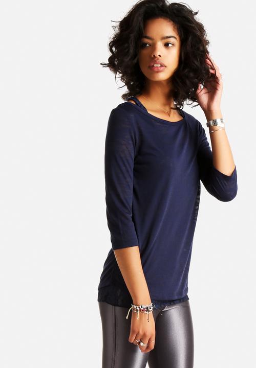 ONLY - Teddy Double 3/4 Lace Top