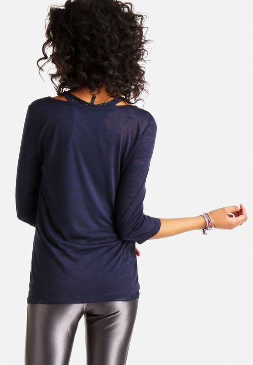 ONLY - Teddy Double 3/4 Lace Top