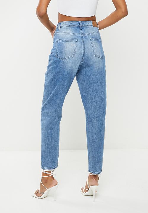 Missguided - Clean riot mom jean - blue