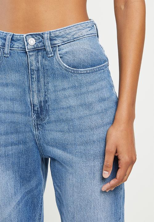 Missguided - Clean riot mom jean - blue