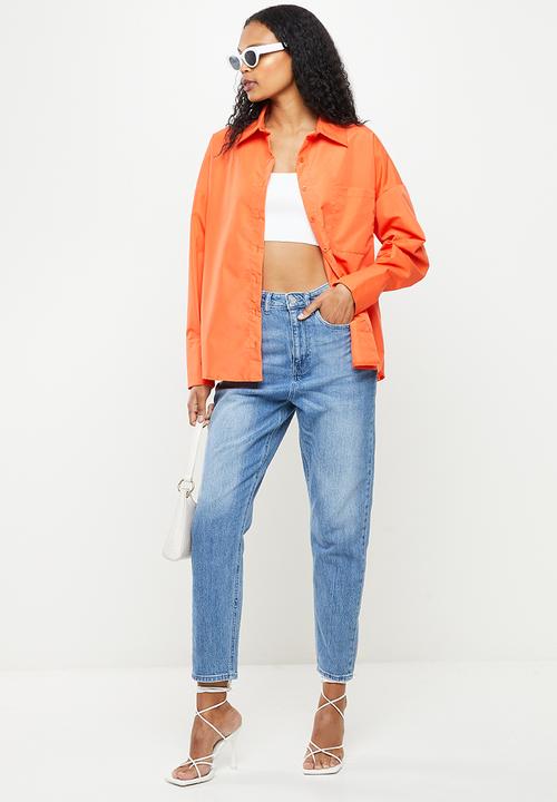 Missguided - Clean riot mom jean - blue
