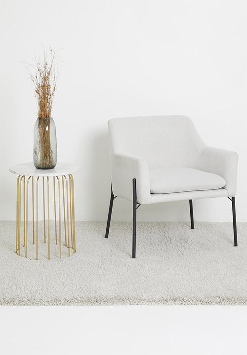 Sixth Floor - Casie marble top side table - gold