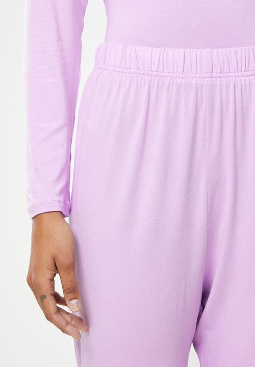 Superbalist - Sleep long sleeve top and pants set - lilac