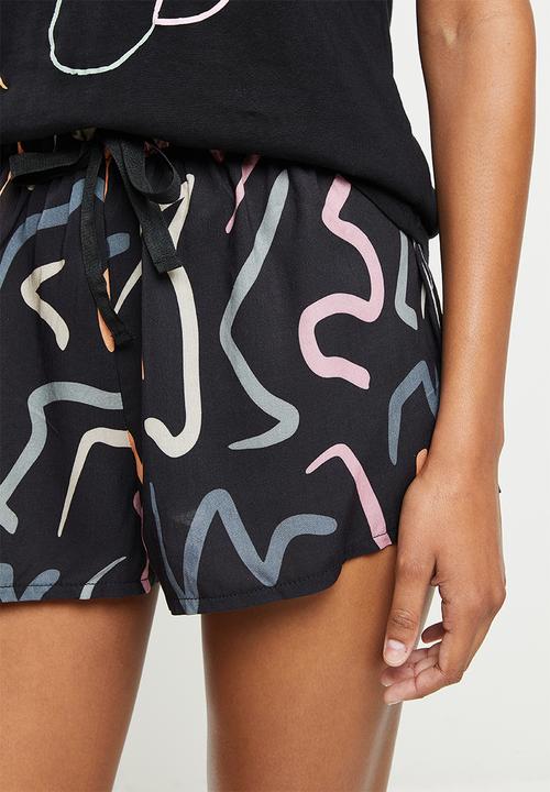 Superbalist - Shorts & tee set - black 