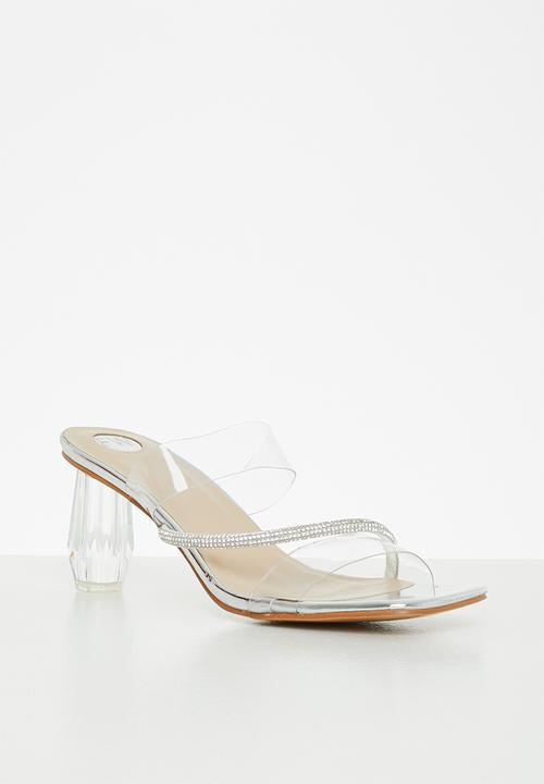 Footwork - Star square toe mule heel - silver