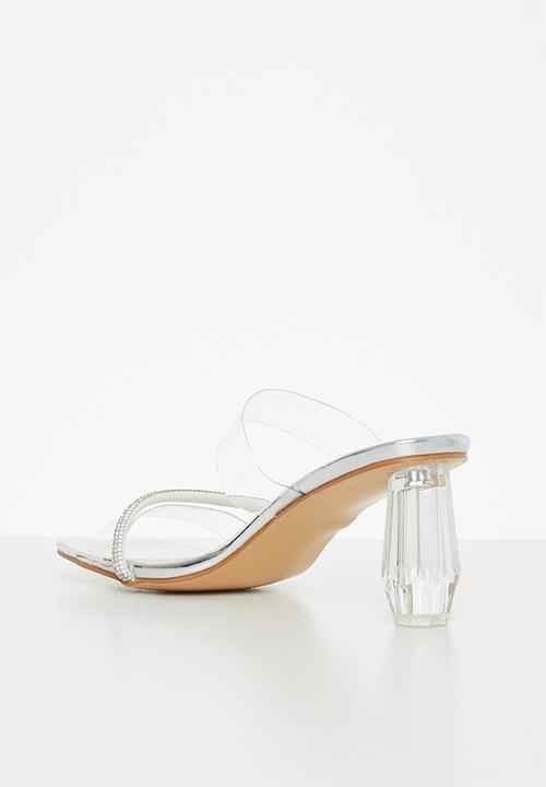 Footwork - Star square toe mule heel - silver