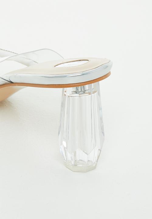Footwork - Star square toe mule heel - silver