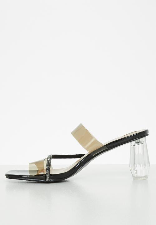 Footwork - Star square toe mule heel - black