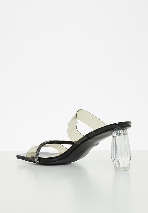 Footwork - Star square toe mule heel - black