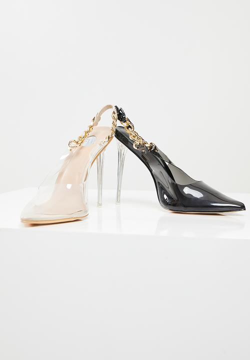 Footwork - Zircorf chain slingback stiletto heel - beige