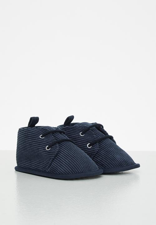Pop Candy - Boys corduroy booties - navy