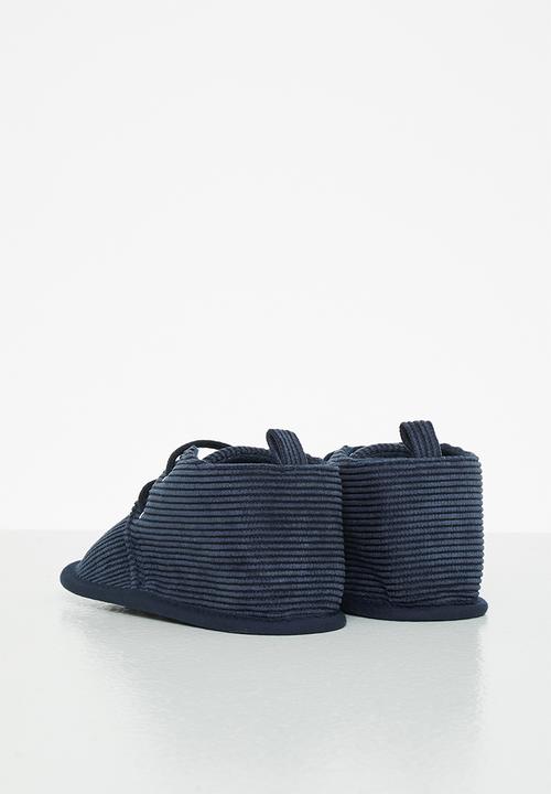 Pop Candy - Boys corduroy booties - navy