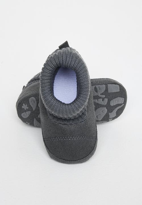 Pop Candy - Baby boys sock boot - charcoal