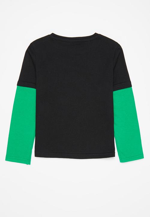 Pop Candy - Twofer graphic tee - green & black