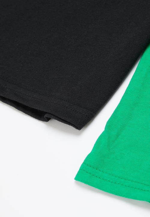 Pop Candy - Twofer graphic tee - green & black
