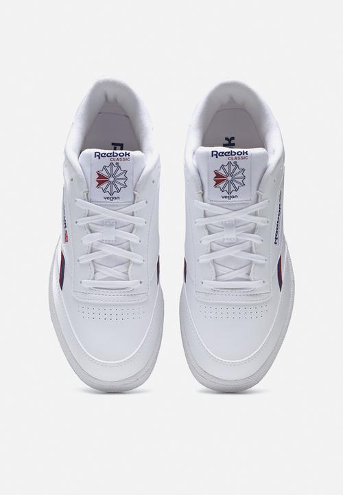 Reebok - Club c 85 vegan - ftwr white/classic cobalt/classic burgundy