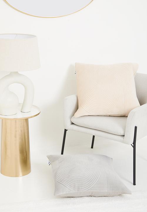 Sixth Floor - Arches quilted cushion cover - neutral