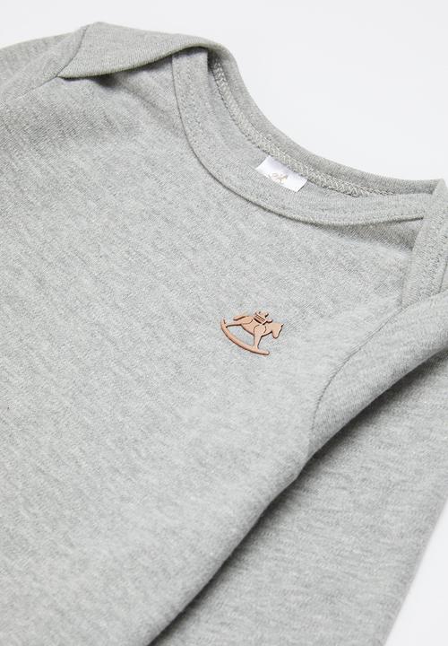 UP Baby - Cotton bodysuit - grey