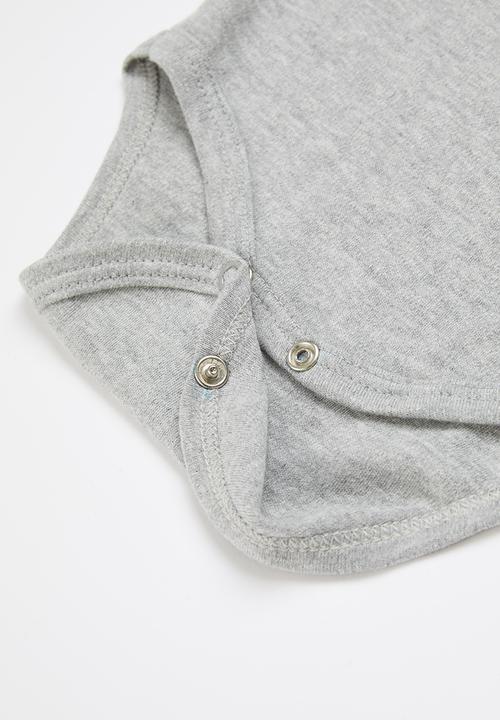 UP Baby - Cotton bodysuit - grey