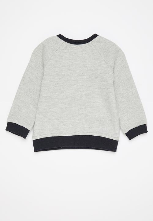Sticky Fudge - Babies branded sweater - grey & black