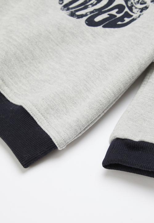 Sticky Fudge - Babies branded sweater - grey & black