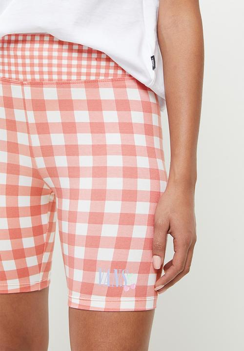 Vans - Mixed up gingham legging short - pink 