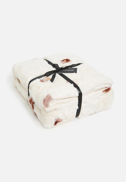 Linen House - Weston throw - vanilla