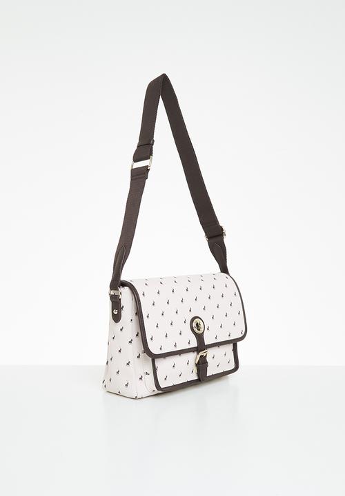 POLO - Polo panama flapover satchel - cream