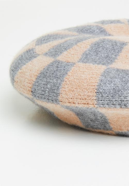 edit - Nadia beret - grey & beige