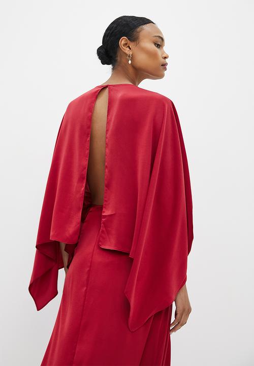 MILLA - Caped sleeve dress - red