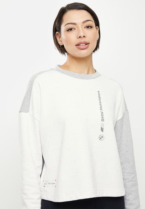 PUMA - Bmw mms wmn re:collection relaxed crew tr - white & grey