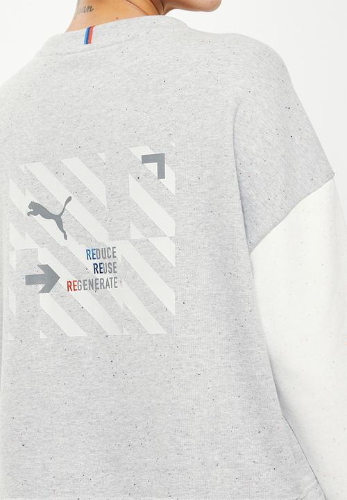 PUMA - Bmw mms wmn re:collection relaxed crew tr - white & grey