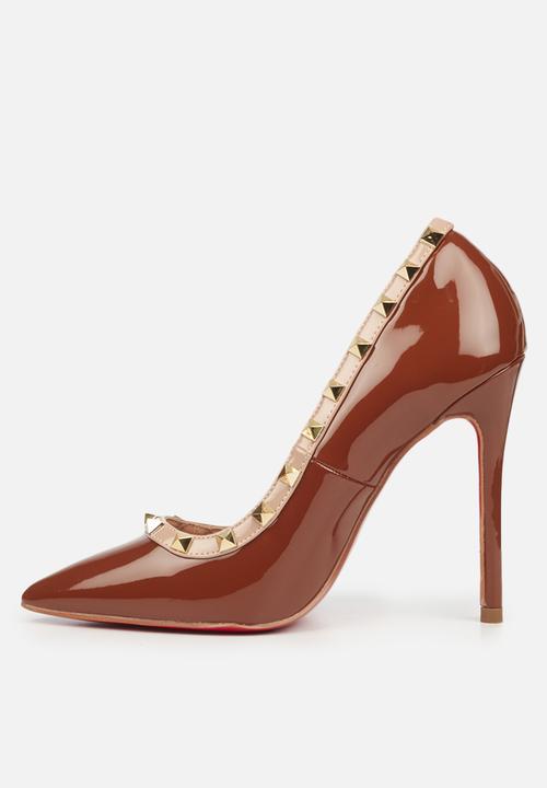 Miss Black - Lou 7 court heel - brown