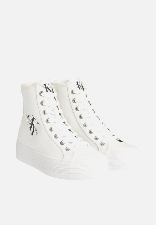 Calvin Klein - Vulcanized flatform mid cut - bright white