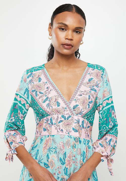 Stella Morgan - Border printed maxi dress - mint