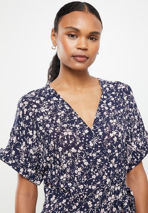 Stella Morgan - Soft ruffle dress - navy